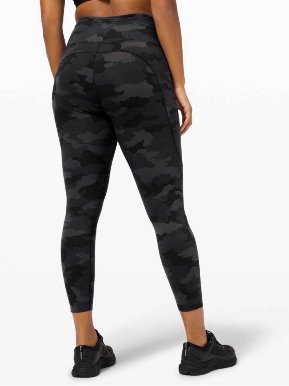 Lululemon Fast and Free Tight II 25" *Non-Reflective 365 Camo Deep Coal Multi